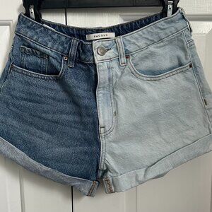 PacSun Women's Two-Toned Jean Mom Shorts, 26